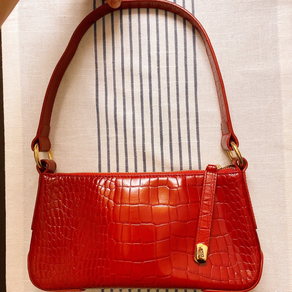 Ralph Lauren Vintage Embossed Aligator Bag